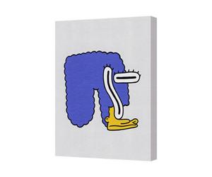 Benjamin Tate Design Contemporary Blue Duck Canvas Art Print With Gallery Frame