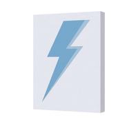 Benjamin Tate Design Contemporary Blue Lightning Bolt Canvas Wall Art Print