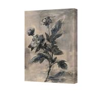Benjamin Tate Design Contemporary Botanical Canvas Art Print With Deep Wooden Frame