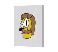 Benjamin Tate Design Contemporary Canvas Art Print Cartoon Character Portrait Made In Uk Wall Decor