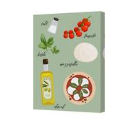Benjamin Tate Design Contemporary Kitchen Canvas Art Print Olive Oil Basil Tomatoes Mozzarella