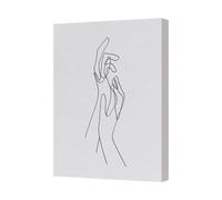 Benjamin Tate Design Contemporary Line Art Canvas Print Hand Silhouette Wall Decor Uk Handmade