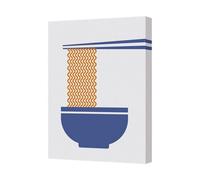 Benjamin Tate Design Contemporary Noodle Bowl Canvas Art Print With Modern Design
