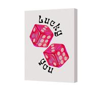 Benjamin Tate Design Contemporary Pink Dice Canvas Art Print Handmade In The United Kingdom