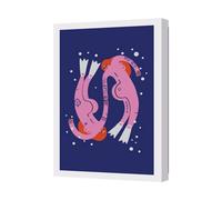 Benjamin Tate Design Contemporary Pink Flamingo Canvas Wall Art Print Handmade In United Kingdom