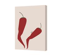 Benjamin Tate Design Contemporary Red Chili Pepper Canvas Art Print Gallery Wrapped Frame
