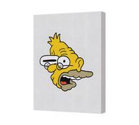 Benjamin Tate Design Contemporary Yellow Cartoon Canvas Art Print Gallery Wrapped Frame Uk Made
