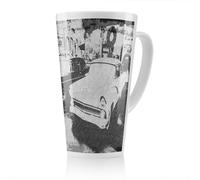 Benjamin Tate Design Cool Cars Satin Silver Latte Mug in Natural | Size: 100 cm Benjamin Tate Design Natural 100 cm