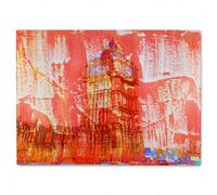 Benjamin Tate Design Crazy Red Ben Glass Chopping Board