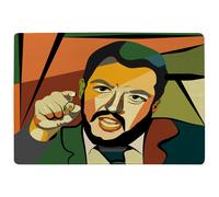 Benjamin Tate Design Cubism Art Style, Politician Designer Rug in Natural | Size: Large Benjamin Tate Design Natural Large