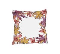 Benjamin Tate Design Cushions - Gold & Purple Leaves (Cushion) Benjamin Tate Design Multicolor