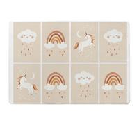 Benjamin Tate Design Cute Hand Drawn Unicorn, Rainbow And Cloud Designer Special Soft Home Rug