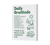 Benjamin Tate Design Daily Gratitude Gallery Wrapped Canvas Art Print With Deep Wooden Frame