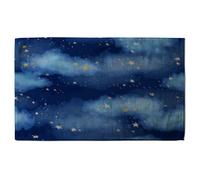 Benjamin Tate Design Dark Blue Sky With Gold Foil Constellations Soft Bath Towel in Green Benjamin Tate Design Green