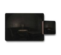Benjamin Tate Design Dark Still Life Candle Table Placemat And Coaster Set
