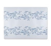 Benjamin Tate Design Decorative Swirls & Flowers Glass Chopping Board in Natural Benjamin Tate Design Natural