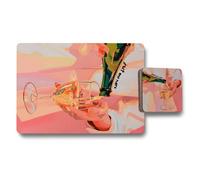 Benjamin Tate Design Designer Art Placemat And Coaster Set With Wood Bottom 12 Piece Luxury Collection
