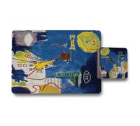Benjamin Tate Design Designer Art Placemats And Coaster Set Wood Backing Limited Edition Exclusive Fine Collection