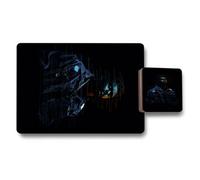 Benjamin Tate Design Designer Artwork Placemat And Coaster Set 12 Piece 11X8 Placemats Wood Bottom