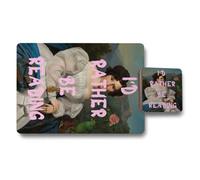 Benjamin Tate Design Designer Artwork Placemat And Coaster Set 12 Piece With Wood Back Gallery Edition