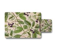 Benjamin Tate Design Designer Artwork Placemat And Coaster Set Of Twelve With Wood Backing From The Artisan Print Collection Limited Edition