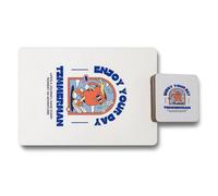 Benjamin Tate Design Designer Artwork Placemat And Coaster Set With Wood Backing High End Print Collection Limited Edition