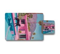 Benjamin Tate Design Designer Artwork Placemat And Coaster Set With Wood Bottom And High End Print Technology Limited Edition