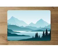 Benjamin Tate Design Designer Artwork Placemat And Coaster Set With Wood Bottom Exclusive Edition Artful Home Decor For Modern Tables