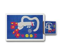 Benjamin Tate Design Designer Artwork Placemat And Coaster Set With Wood Bottom From Exclusive Studio Collection