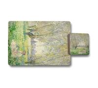 Benjamin Tate Design Designer Artwork Placemat And Coaster Set With Wood Bottom Limited Edition Collection
