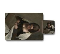 Benjamin Tate Design Designer Artwork Twelve Piece Placemat And Coaster Set With Wood Bottom From The Atelier Collection Limited Edition