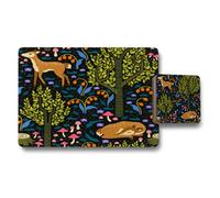 Benjamin Tate Design Designer Placemat And Coaster Set With Wood Bottom In Trend Artist Edition And Premium Print Set Of 12