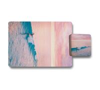 Benjamin Tate Design Designer Waves Placemat And Coaster Set With Wood Backing Fine Art Print Collection Limited Edition