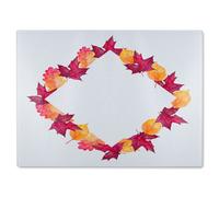 Benjamin Tate Design Diamond Autumn Reath Glass Chopping Boarddesigner Style