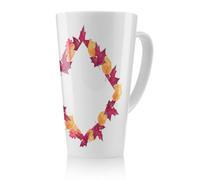 Benjamin Tate Design Diamond Autumn Reath Latte Mug, Stunning Designer Mug Fit For Any Home, Treat Yourself Or A Loved One