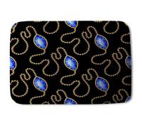 Benjamin Tate Design Diamond Necklaces Bathmat in Blue Benjamin Tate Design Blue