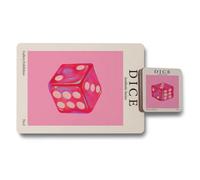 Benjamin Tate Design Dice Aesthetic Series Placemat And Coaster Set With Wood Backing High End Print Artwork Limited Edition