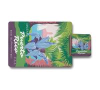 Benjamin Tate Design Discover Puerto Rico Placemat And Coaster Set With Wood Bottom Designer Artwork Collection Limited Edition