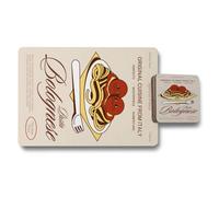 Benjamin Tate Design Dolcevita Placemat Coaster Set Masterpiece Collection Wood Bottom Elegant Tables Original Cuisine From Italy
