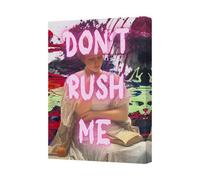 Benjamin Tate Design Dont Rush Me Canvas Print Wall Art Abstract Colorful Portrait Decor