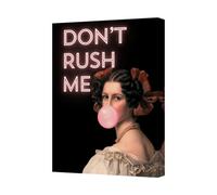 Benjamin Tate Design Dont Rush Me Neon Portrait Canvas Wall Art Print Ready To Hang