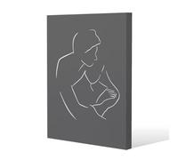 Benjamin Tate Design Drawing Of A Couple In One Line Slim Style Canvas Print 70X100Cm , 15mm Slim Real Wood.