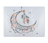 Benjamin Tate Design Dream Catcher With Crescent Moon Glass Chopping Board