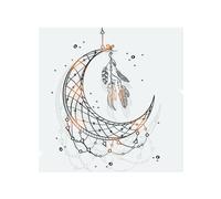 Benjamin Tate Design Dream Catcher With Crescent Moon Splash Back in Natural Benjamin Tate Design Natural