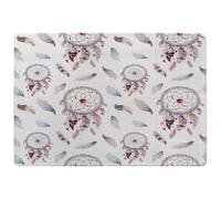 Benjamin Tate Design Dreamcatcher & Feather Pattern Rug in Natural | Size: Large Benjamin Tate Design Natural Large