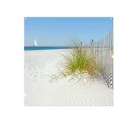 Benjamin Tate Design Dune Fence By Sea Grass With Sailboat On Horizon Designer Splash Back Designer Style