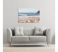 Benjamin Tate Design dune grass in Australia with turquoise surf waves of the pacific ocean (Canvas Print) / 152 x 101 x 4cm | Size: 152 x 101 x 4 cm Benjamin Tate Design Natural 152 x 101 x 4 cm