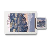 Benjamin Tate Design Edinburgh Scotland Placemat Coaster Set Limited Edition Art Print Collection Wooden Base