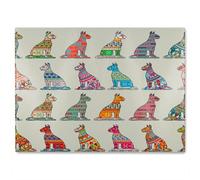 Benjamin Tate Design Egyptian Cats Glass Chopping Board
