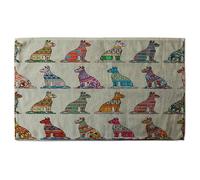 Benjamin Tate Design Egyptian Cats Soft Bath Towel in Green Benjamin Tate Design Green